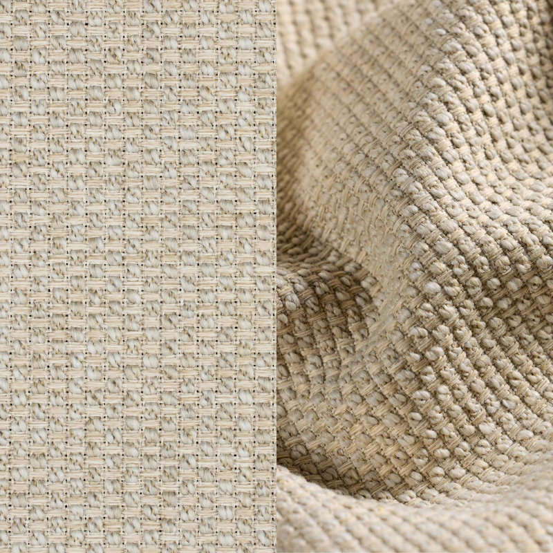 Orso loungeset in taupe aluminiumen zwart verticaal geweven ronde rope met Althea Chalk all weather cosytica kussen