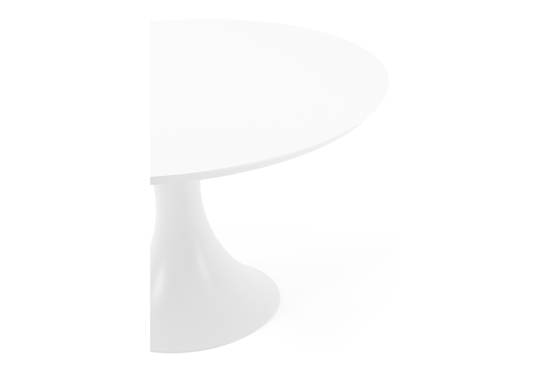 Fano tuintafel in wit aluminium en volkeramiek arctic white - Dia. 130 x H 75 cm