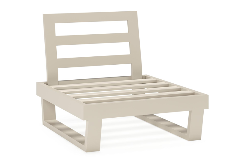 Modica loungestoel in beige aluminium met rustic weather+ softtouch kussens