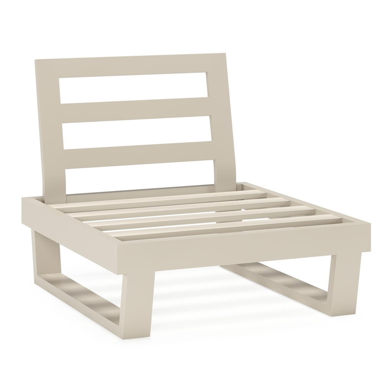 Modica loungestoel in beige aluminium met rustic weather+ softtouch kussens