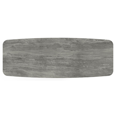 Lacrima tuintafel in zwart aluminium en volkeramiek aspen grey - L 315 x B 115 x H 74 cm