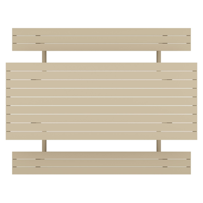 Altura picknicktafel rond in beige aluminium - L 220 x B 174 x H 74.5 cm