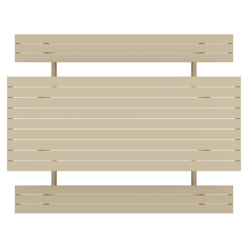 Altura picknicktafel rond in beige aluminium - L 220 x B 174 x H 74.5 cm