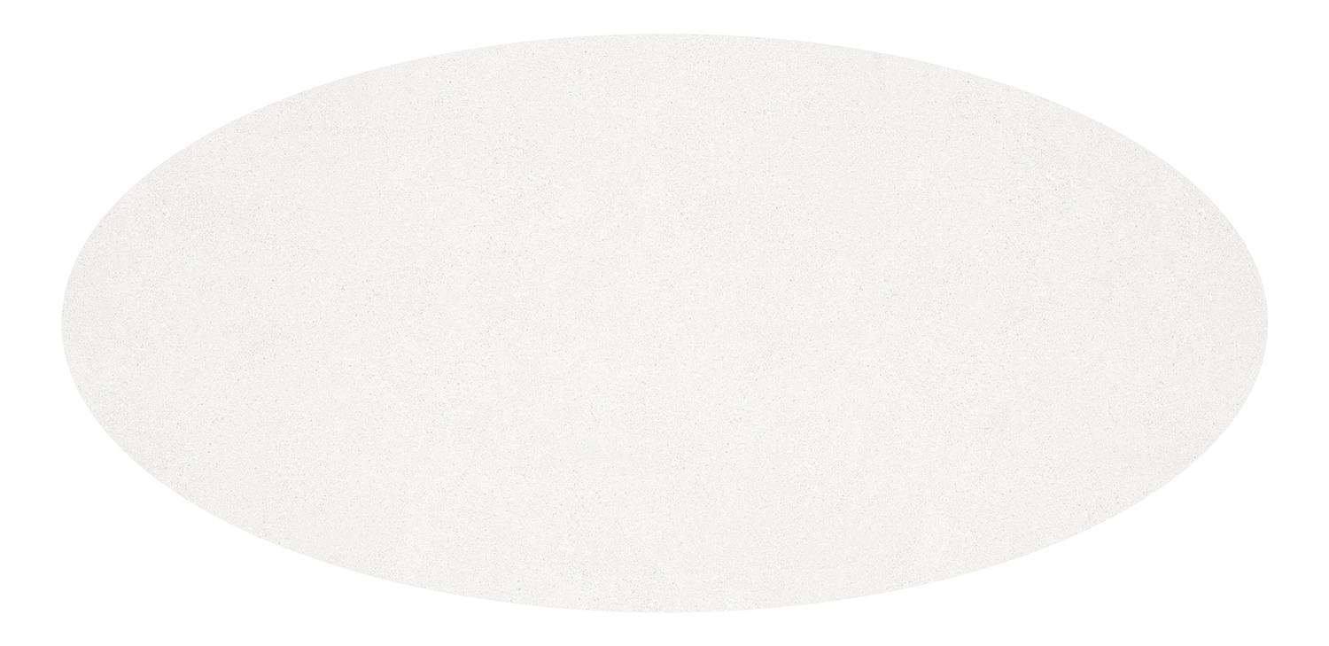 Pamplona ovale tuinset in wit aluminium en sintered stone topo minerale met 8 Amalfi tuinstoelen