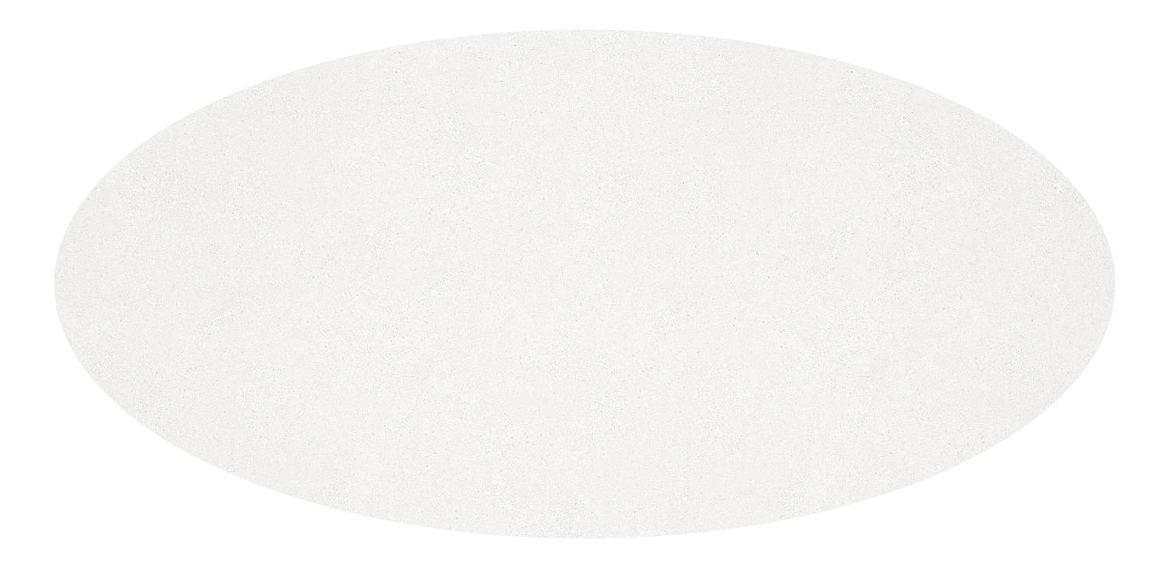 Pamplona ovale tuinset in wit aluminium en sintered stone topo minerale met 8 Amalfi tuinstoelen