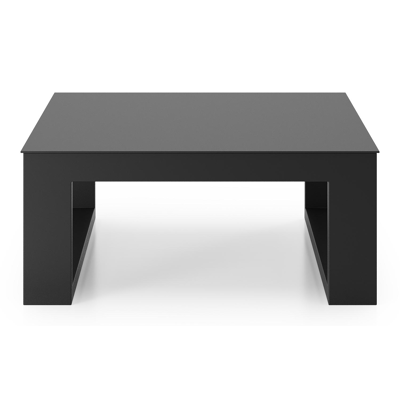 Table intermédiaire Verato en aluminium noir - Lg 73 x larg. 88 x H 32 cm