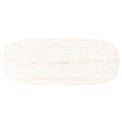 Amico tuintafel bombo in wit aluminium en volkeramiek Travertino Bianco - L 320 x B 130 x H 73.5 cm