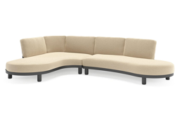 Chaise longue rechts + 2-zit organisch