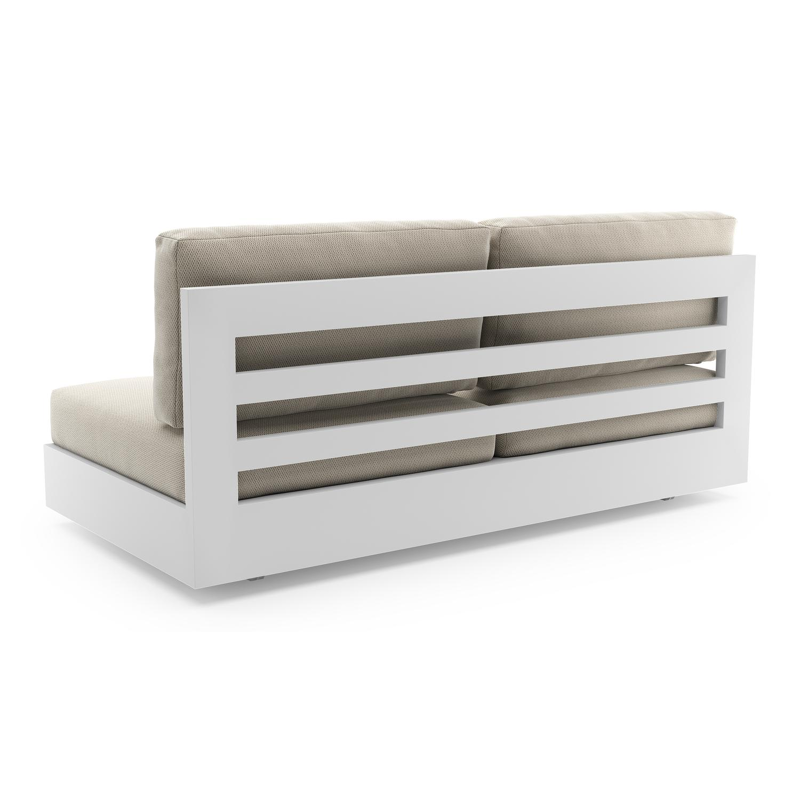 Como loungebank in wit aluminium met lopi marble all weather sunbrella® luxe kussen