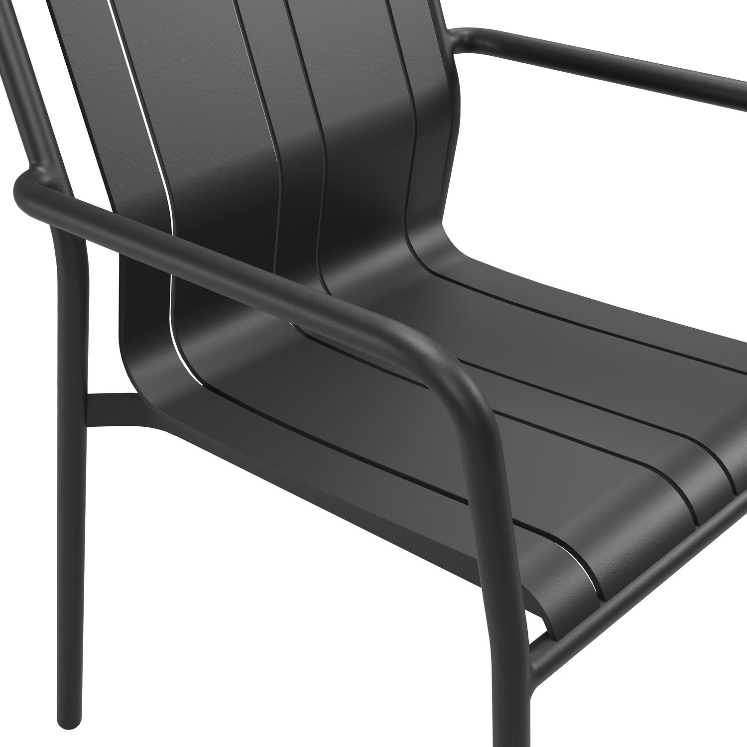 Bolito tuinstoel in zwart aluminium