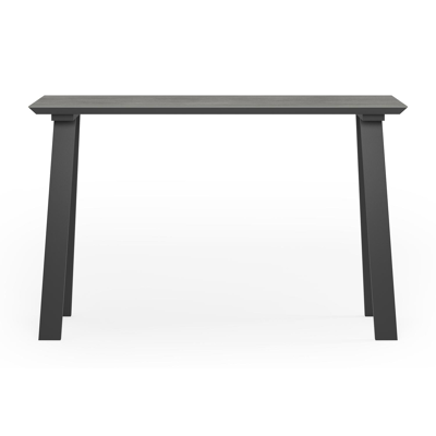 Cesano bartafel in zwart aluminium en volkeramiek aspen grey - L 170 x B 70 x H 106 cm