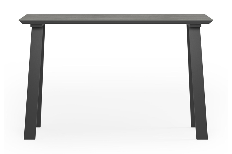 Cesano bartafel in zwart aluminium en volkeramiek aspen grey - L 170 x B 70 x H 106 cm