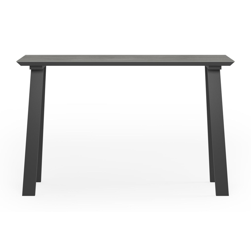 Cesano bartafel in zwart aluminium en volkeramiek aspen grey - L 170 x B 70 x H 106 cm