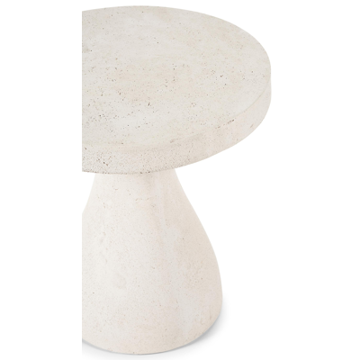 Lomo bijzettafel in beige beton - Dia. 50 x H 54 cm