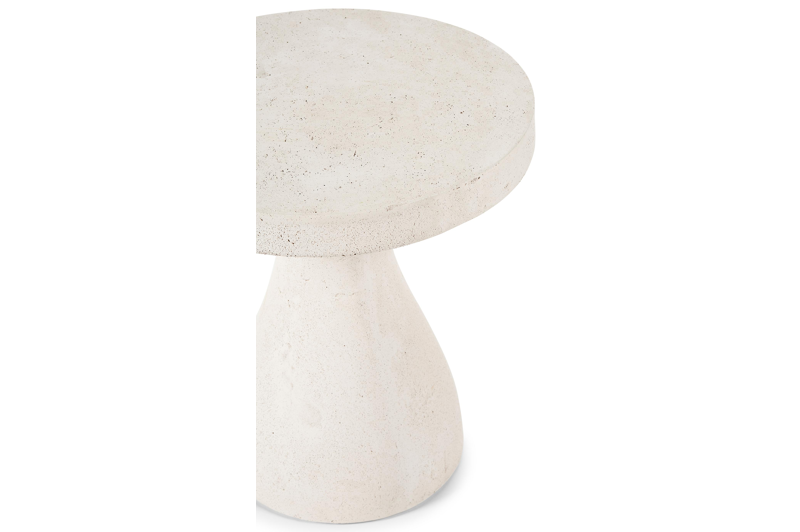 Lomo bijzettafel in beige beton - Dia. 50 x H 54 cm