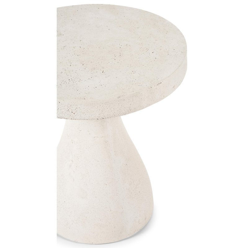 Lomo bijzettafel in beige beton - Dia. 50 x H 54 cm