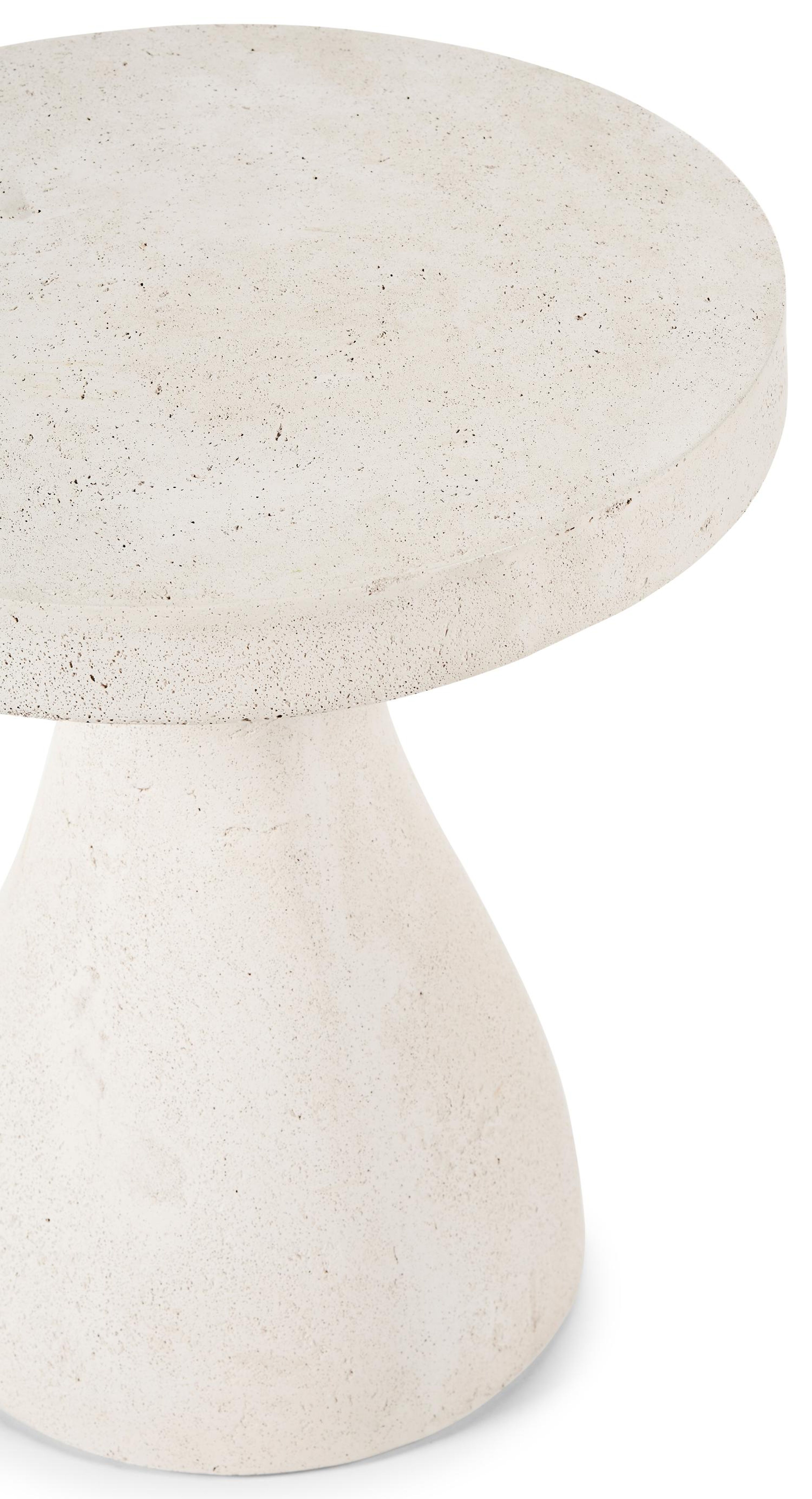Lomo bijzettafel in beige beton - Dia. 50 x H 54 cm