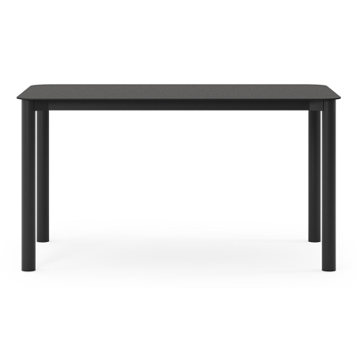 Orso tuintafel rechthoekig afgerond in zwart aluminium en volkeramiek zwart - L 140 x B 80 x H 75 cm