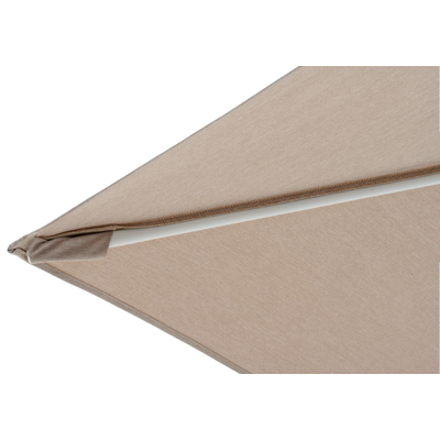 Calpe zweefparasol in wit aluminium en beige Weather+ Softtouch parasoldoek - L1 270 x L2 270 cm met Calpe parasolvoet 70 kg