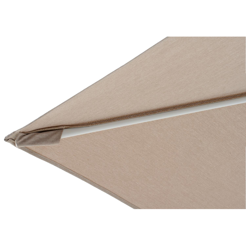 Calpe zweefparasol in wit aluminium met beige weather+ softtouch parasoldoek - L1 270 x L2 270 cm (zonder voet)