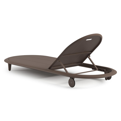 Bomero verstelbaar ligbed in wit aluminium met bora jungle all weather cosytica