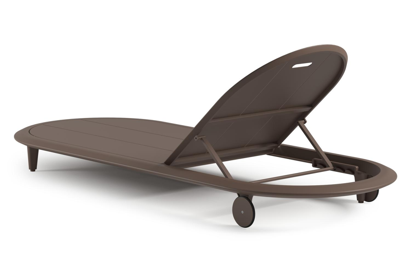 Bomero verstelbaar ligbed in wit aluminium met bora jungle all weather cosytica