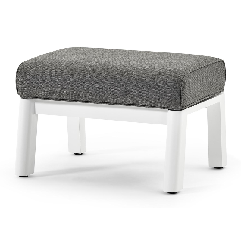 Cirello lounge poef in wit aluminium