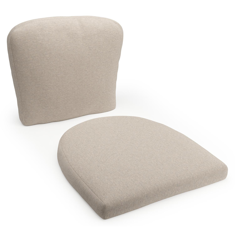 Coussin de chaise luxe (siège et dos) (luxe) Orso en all weather sunbrella® luxe heritage ash