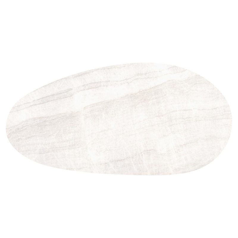 Amico tuintafel mango in wit aluminium en volkeramiek Taj Mahal - L 260 x B 130 x H 74 cm