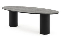 Ovaal - L 260 x B 125 x H 73.5 cm