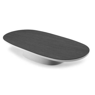 Amico loungetafel bombo in wit aluminium en volkeramiek Basalt Black - L 171 x B 89 x H 24 cm