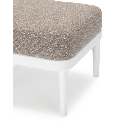 Pouf Orso en aluminium blanc et coussins en all weather sunbrella® luxe Wander Manioc