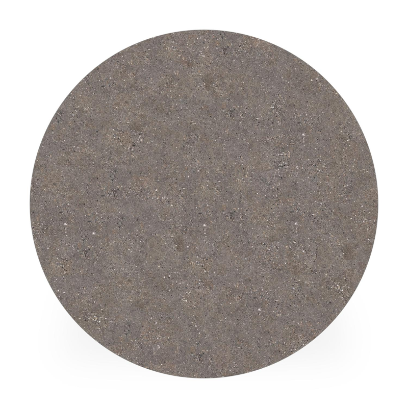 Fano low dining loungetafel in zwart aluminium en volkeramiek wulong - Dia. 65 x H 55 cm