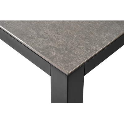 Tafelblad in volkeramiek op glas - Grijs - L 200  x B 100 cm