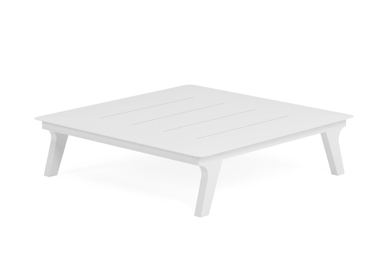 Bolzano loungetafel in wit aluminium - L 83,5 x B 83,5 x H 30