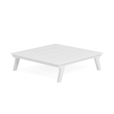 Table basse Bolzano en aluminium blanc - Lg 83,5 x larg. 83,5 x H 30