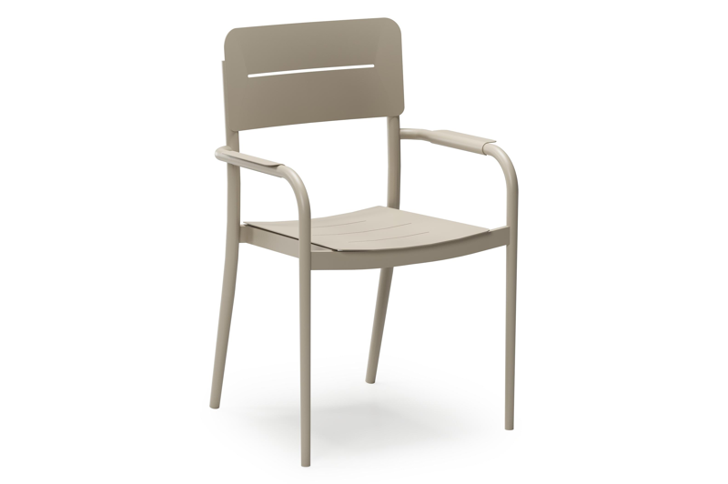 Salto tuinstoel in beige aluminium