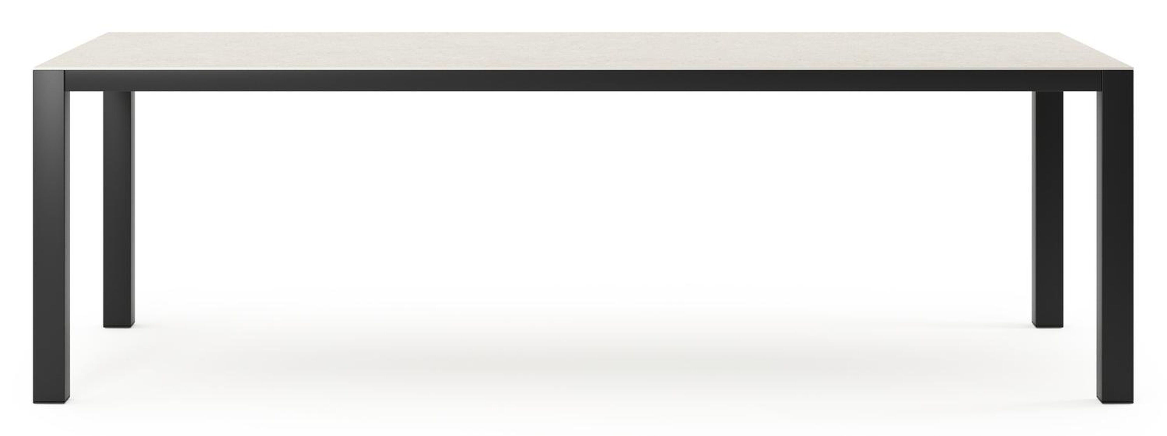 Como tuintafel in zwart aluminium en volkeramiek shilin - L 240 x B 100 x H 75 cm