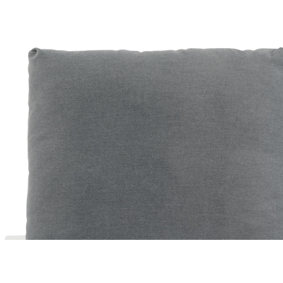 Fauteuil de jardin avec dossier réglable Veneto 1-pl en aluminium blanc avec coussin en weather+ softtouch gris