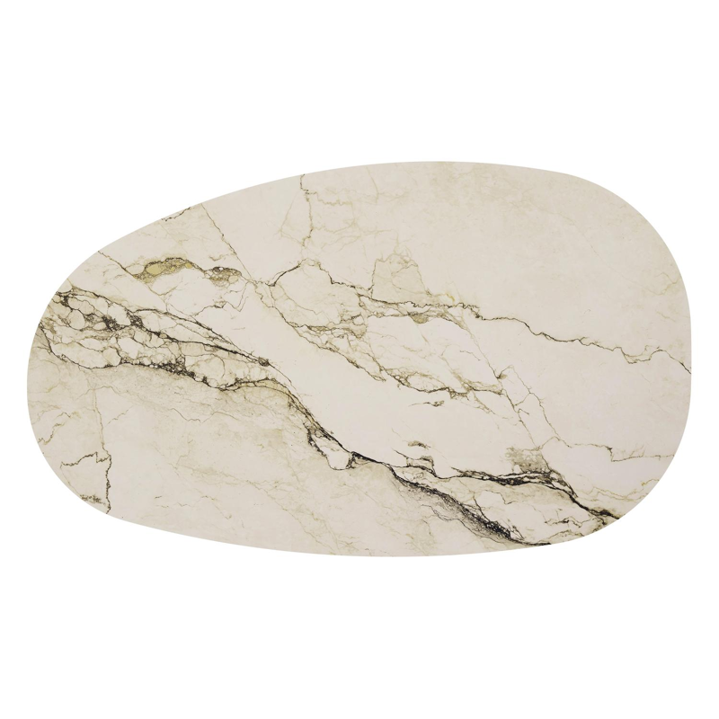 Donato loungetafel in wit aluminium en volkeramiek colorado dunes - L 151 x B 90 x H 25 cm