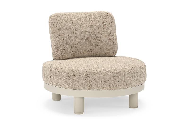 Fauteuil de jardin Donato en aluminium beige et coussins en all weather cosytica Bora Jungle