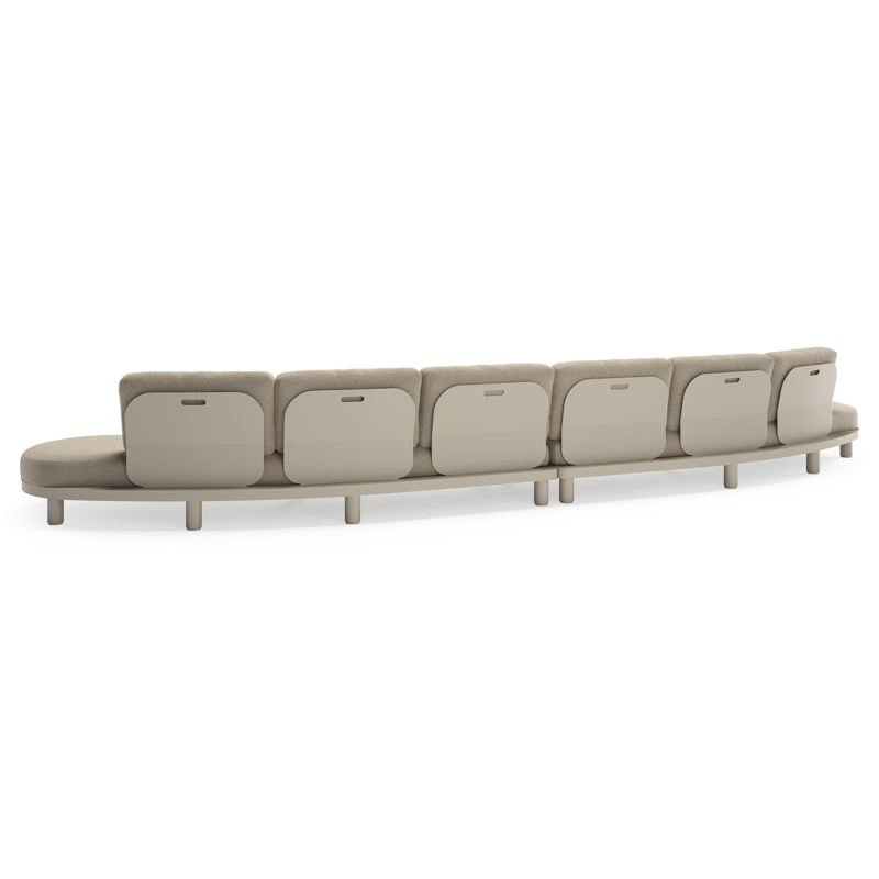 Donato loungebank in beige aluminium met all weather cosytica Marbella Beige kussen