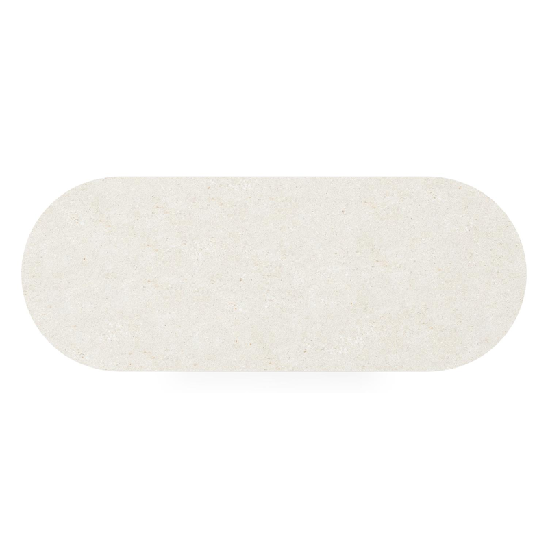 Donato tuintafel in zwart aluminium en volkeramiek shilin - L 260 x B 100 x H 74 cm