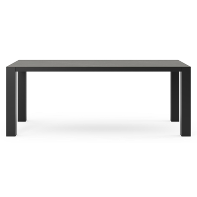 Table de jardin Nano en aluminium noir et céramique pleine calatorao - Lg 200 x Larg. 100 x H 75 cm
