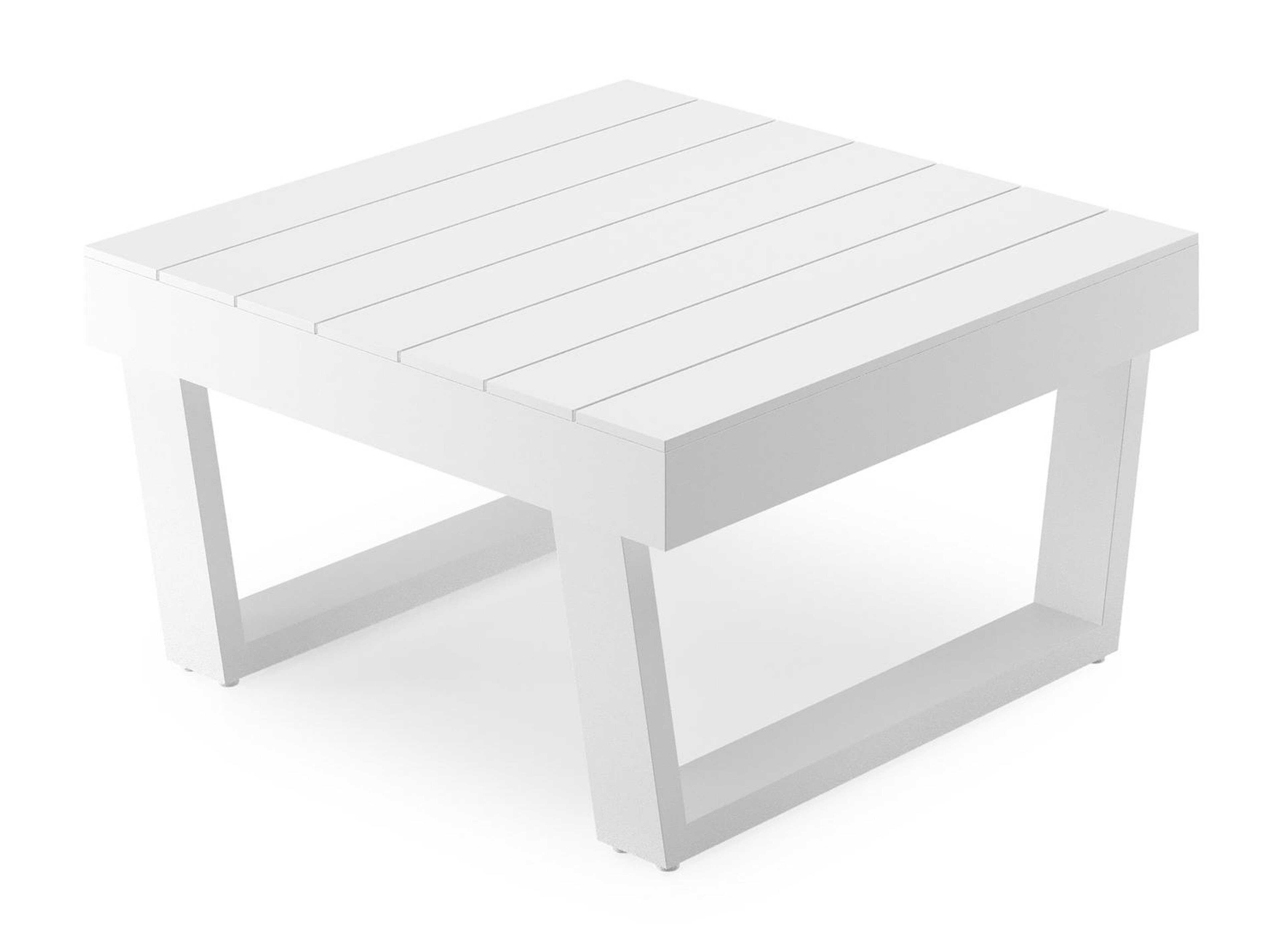 Modica loungetafel in wit aluminium - L 72 x B 72 x H 38 cm