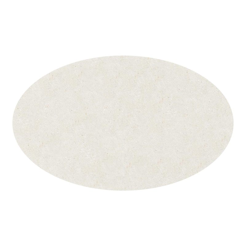 Fano tuintafel ovaal in wit aluminium en volkeramiek shilin - L 180 x B 110 x H 75 cm