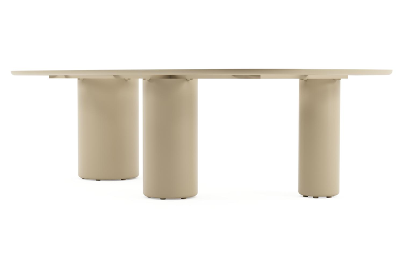 Amico tuintafel bombo xl in beige aluminium en volkeramiek Taj Mahal - L 270 x B 148 x H 73.5 cm