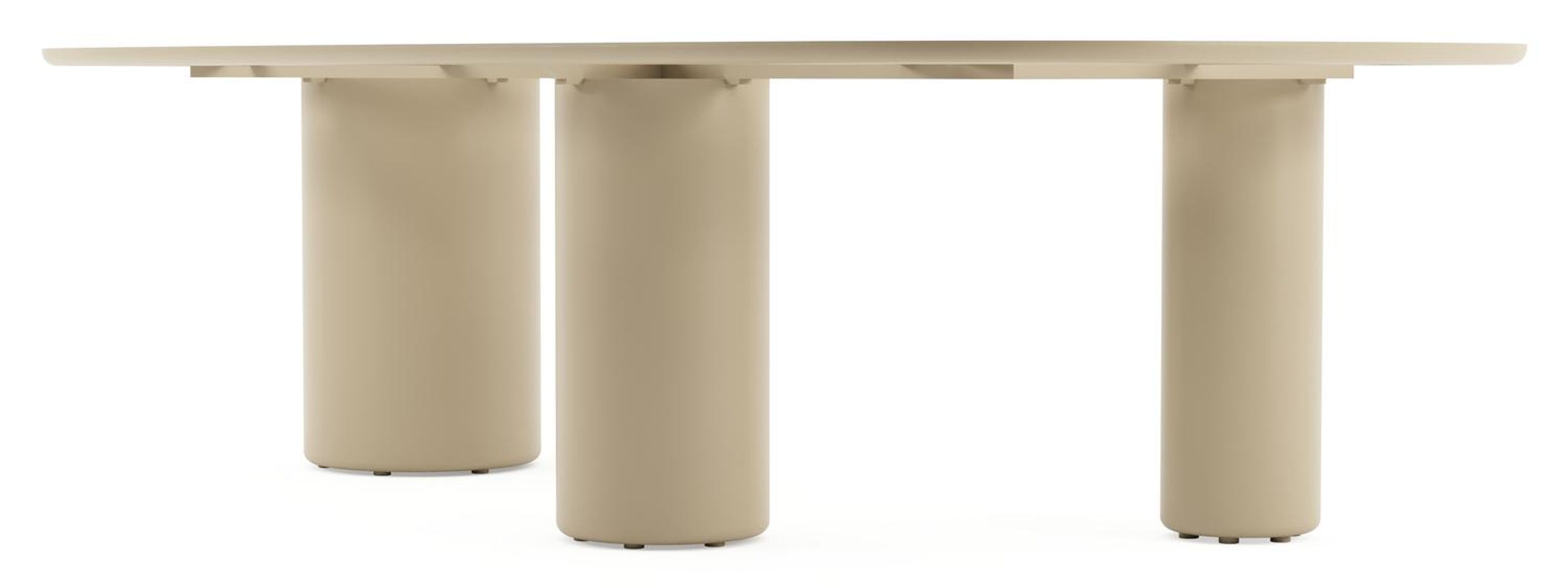 Amico tuintafel bombo xl in beige aluminium en volkeramiek Taj Mahal - L 270 x B 148 x H 74 cm