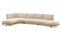 Chaise longue rechts + 3-zit organisch