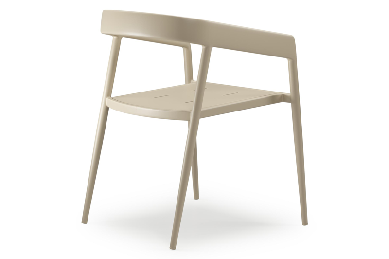 Donato tuinstoel in beige aluminium